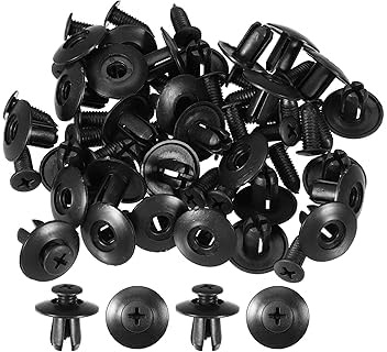 100 Stück Spreiznieten Kunststoff,6mm Kotflügelnieten, Befestigungsclips Auto Clips, perfekt für Stoßfänger-Verstärkung, universell einsetzbare Kunststoffnieten als zuverlässiger Befestigungssatz