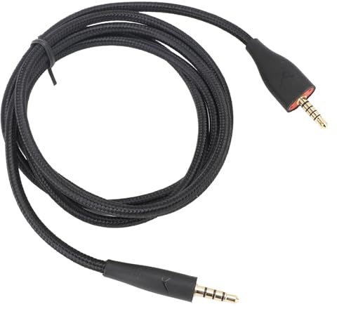 Tonysa Cavo di Sostituzione 'auricolare MMX100, Cavo OFC Intrecciato da 4 Piedi, Filo Audio TRS da 3,5 Mm per Telefono di Gioco per PC (BLACK)