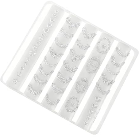 Embossed Silicone Nails Art Flexible for Jewelry Phone Case Decor Embossed Silicone Nail Mould
