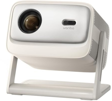 WANBO Vali 1 Pro Vidéoprojecteur avec Google TV Netflix MEMC HDR10, 900ANSI | 4K Compatible, Natif 1080P, Dolby 12W, Rotation 200°, Auto Focus Keystone HDMI 2.1 eArc, Contrôle Vocal, Home Cinéma, 2+32G