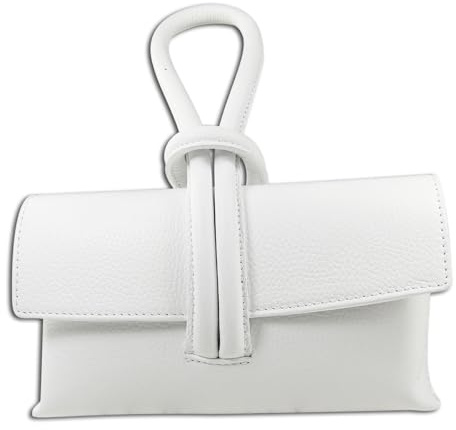 Toscanto Tasche weiß Leder Abendtasche OTT834AW