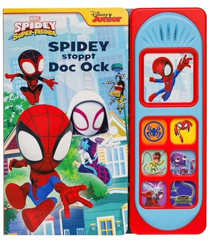 Marvel Spidey und seine Super-Freunde - Spidey stoppt Doc Ock - Soundbuch - Pappbilderbuch mit 7 netz-takulären Geräuschen