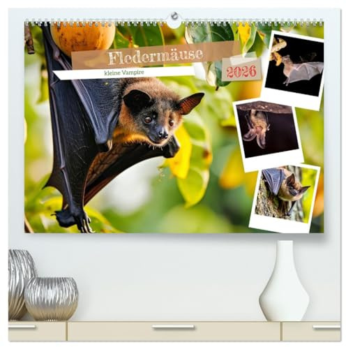 Fledermäuse - kleine Vampire (hochwertiger Premium Wandkalender 2026 DIN A2 quer), Kunstdruck in Hochglanz: Wichtige Helfer im Ökosystem (CALVENDO Tiere)