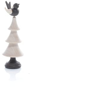 Rudolphs Schatzkiste Holzspielzeug Tanne mit Singvogel Natur Höhe=8cm NEU Vogel Spielzeug Singen Zwitschern Figur Holzspielzeug Holztier Holz Holzfiguren Seiffen Erzgebirge