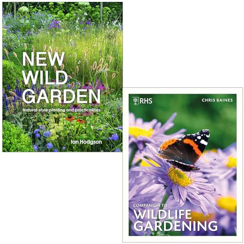 New Wild Garden Natural-style planting and practicalities By Ian Hodgson & RHS Companion To Wildlife Gardening By Chris Baines 2 Books Collection Set