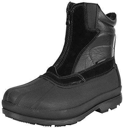 NORTIV 8 Men's Insulated Waterproof Winter Snow Boots Warm Outdoor Boots for Cold Weather,Size 10,Black,170410