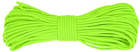 Paracord 550 Schnur Reflektierende Paracord Luminous Paracord Fallschirmseil 7 Strang, 31m Reflektierende multifunktionale Paracord Lanyard 7 Strang Core Seil für Camping Jagd( Grün)