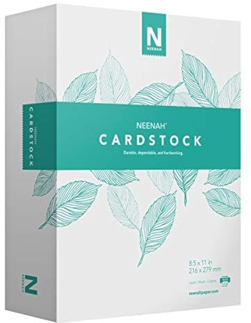 Neenah White Index Cardstock, 300 Sheets, 110 lb/199 GSM, 94 Brightness, 8.5 x 11 - More Sheets! (91635)