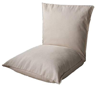 JMTLLLDY Floor Chair, Japanischer Lazy Couch Chair Einzelner Beinloser Stuhl Multifunktions-Bett-Stuhl Freizeit-Lounge-Sessel, Mehrfarbig Optional (Color : Khaki)