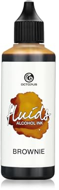 100 ml Fluids Alcohol Ink Brownie for Fluid Art and Resin, Brown