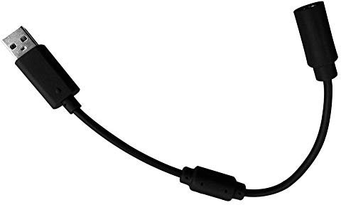 Replacement Dongle USB Controller Breakaway Cable Cord Game Controller Adapter for Xbox 360 PC Wired Controller Rock Band and Guitar Hero - Black