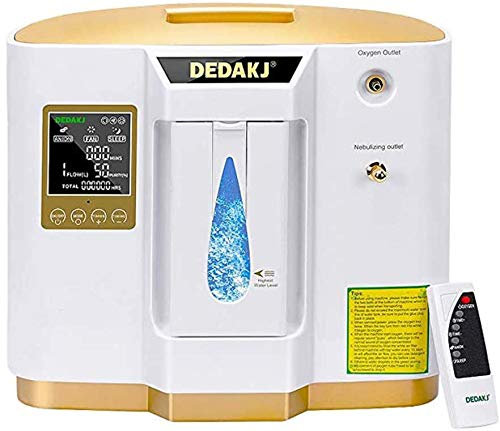 Generador de oxígeno portátil, concentrador de oxígeno pantalla de sincronización LED de 220 V Máquina de oxígeno portátil ajustable 93% de alta pureza para uso en el hogar