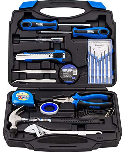 Set di Attrezzi, 26 pezzi/Pinze/Chiave Regolabile/Cacciavite/Martello/Metro A nastro