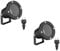 ledscom.de 2 Stück Gartenstrahler DUK für außen, IP65, Stecker, schwarz, 1x GU10 max. 15W