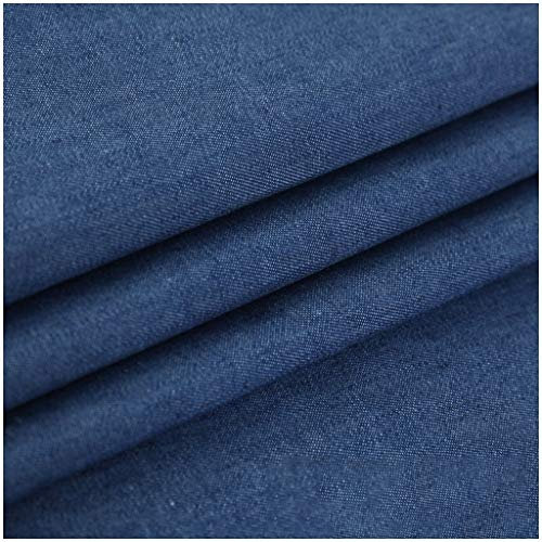 ZXC Blauer Jeansstoff, dünner und Leichter Stoff, 150 cm breit, geeignet für Kleidung, Kleider, handgefertigtes Heimwerken usw, Meterware (Color : Blue1)