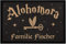 SpecialMe® Fußmatte mit Namen Alohomora Fliegender Schlüssel personalisierte Tümatte Familie rutschfest & waschbar weiß 60x40cm