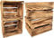 sunnypillow 4er Set Geflammt Holzkisten 25 x 20 x 15 cm Massive Weinkisten in vielen Farben zur Auswahl Holz Kisten Obstkisten Apfelkisten, Holzregal
