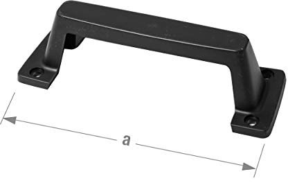 Tirador para puerta de garaje de PVC, color negro