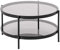 Möbel Jack Couchtisch Sofatisch Wohnzimmertisch | Metall | Rauchglas | Grau | Schwarz | Ø 75 cm