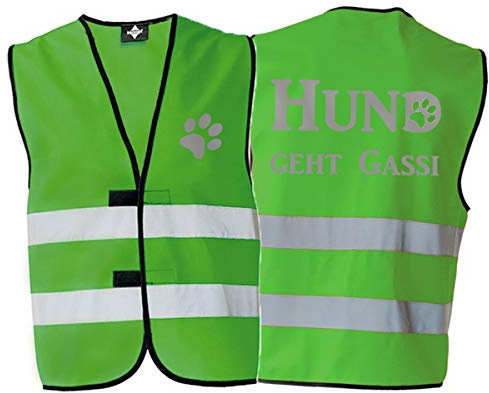 Generisch Warnweste Sicherheitsweste Hund geht Gassi mit reflektierendem Aufdruck 8 Farben 5 Größen