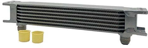 MAIOPA Práctico Radiador de Aluminio 7 Filas Tipo Británico Coche Enfriador de Aceite Refrigeración del radiador Reemplazo Universal Cooler Accesorio (Color : Silver)