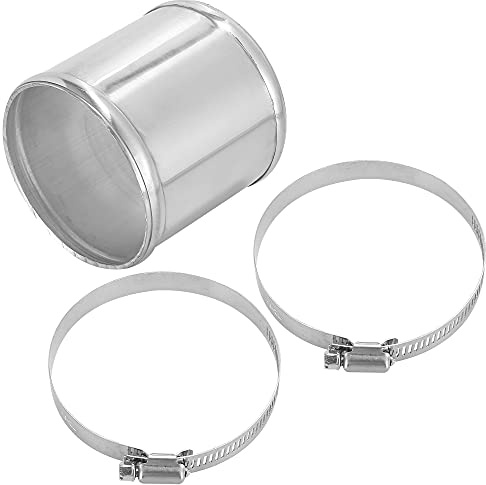 X AUTOHAUX Juego de tubos de aleación de aluminio con 2 abrazaderas OD de 3 pulgadas, 76 mm, longitud de 3 pulgadas, 76 mm
