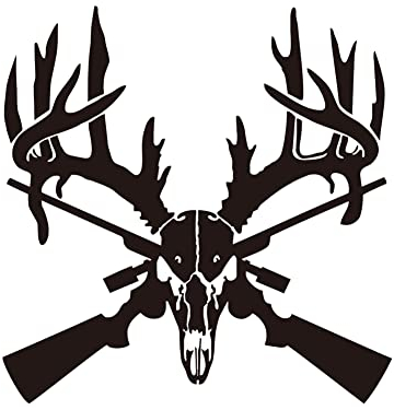 Hirsch Autoaufkleber, Asudaro 3 Stück PVC Auto Aufkleber Dekor Zubehör KFZ Car Auto Aufkleber Sticker Heckscheibenaufkleber Karosserietür Seite Auto Grafik Vinyl Aufkleber,19x18cm,Schwarz