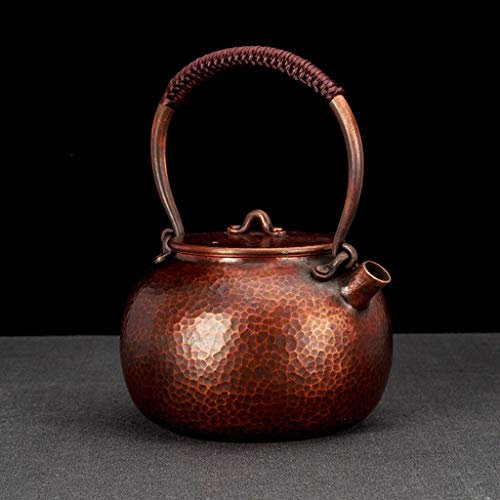 Teekanne Tetsubin Teekessel 1500ml Hohe Kapazität Manuelle gehämmerte Kupferkanne Antikes Teeset Teekanne