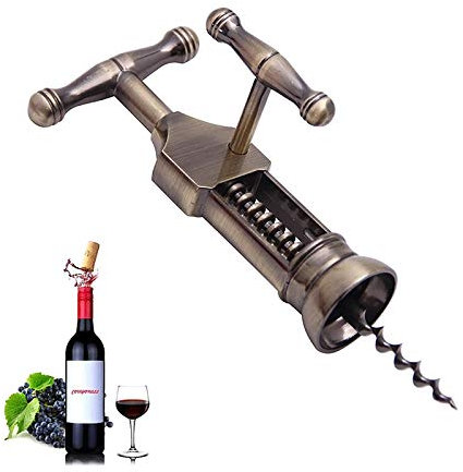 MCNUSS Glockenkorkenzieher, edelmattiert, Zinkdruckguss,Retro-Stil,Multifunktionaler Korkenzieher