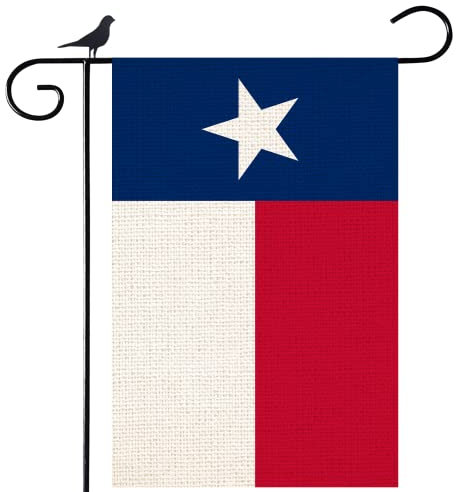 Shmbada Texas State Gartenflagge, Jute, doppelseitig, Außendekoration, US-patriotisch, der einsame Stern, für den Außenbereich, kleine Dekorationen für Garten, Hof, Rasen, 30,5 x 45,7 cm