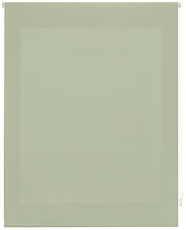 DECORBLIND Rollo lichtdurchlässig glatt - 140 x 175 cm/Stoffmaß 137x170 - Pastellgrün, einfache Montage an Wand oder Decke