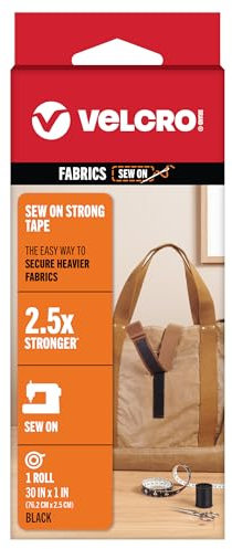 VELCRO(R) Brand Sew-On Strong Tape 1X30-Black
