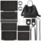 WADORN DIY Umhängetaschen-Bastelsets, Handgefertigtes Beuteltaschen-Set Mit Kordelzug Aus Kunstleder, Herstellung Aller Materialien, Handnähen, Handtaschen-Herstellungsset, 23x13x22 cm, Schwarz