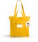 Marple Tex® Stofftasche Einkaufstasche mit Reißverschluss, Handtasche, Einkaufsbeutel, Schultertasche mit langen und kurzen Henkeln, Tragetasche, leichte Umhängetasche (Gelb)