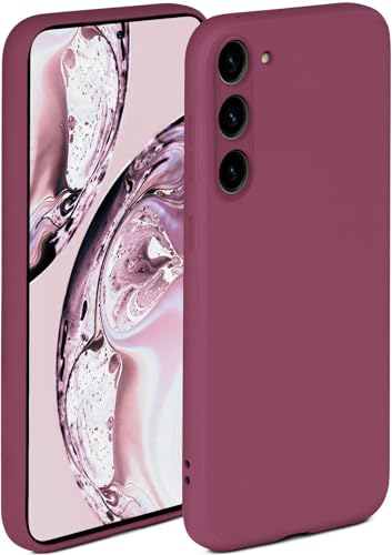 ONEFLOW Soft Case für Samsung Galaxy S23 Hülle aus Silikon mit Kameraschutz, Silikonhülle mit erhöhtem Schutz fürs Display, Backcover Schutzhülle, weiche Handyhülle, Pflaume
