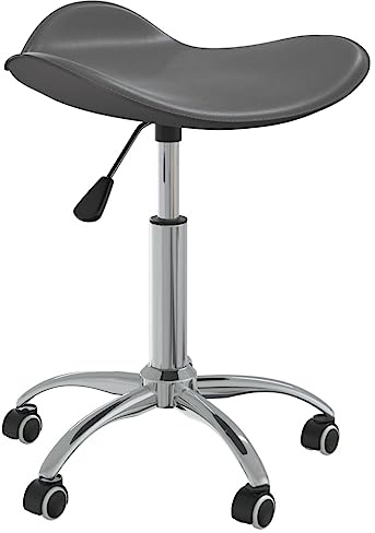WEMYUFURN Bürostuhl Grau Kunstleder, Bürostuhl, Arbeitsstuhl, Ergonomischer Bürostu für maximalen - Bürostuhl für den Arbeitsplatz oder das Homeoffice