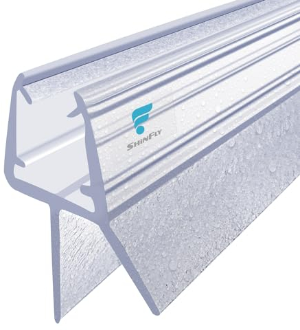 shinfly Duschtürdichtung 100 cm | Dichtung Dusche Glastür mit Gummilippe für 6–8 mm Glasstärke | Ersatz Duschdichtung unten für 12mm Spalt | Schwallschutz & Wasserabweiser – Transparent
