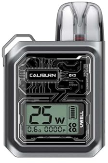 Uwell Caliburn GK3 2,5ml 900mAh Pod System Kit Farbe Silber