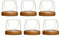 Shidongbla Juego de 6 tazas de café de vidrio de doble pared, resistentes al calor, vasos de borosilicato transparentes aislados (60 ml)
