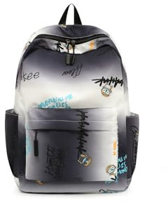 UieaMsio Rucksack Farbverlauf - Leichter Schulrucksack Tie Dye Mit Aufdruck für Mädchen Teenager, Wasserdichte Schultasche für Uni, Büro, Freizeit, Arbeit, Schule (Schwarz)