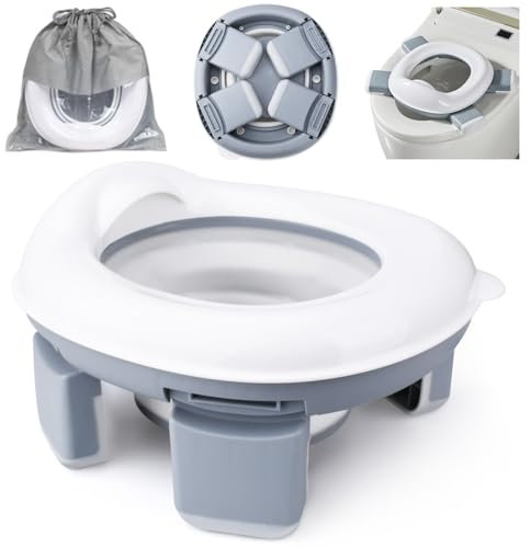 TOSUTO Pot Bebe Toilette Portable,Siège de Toilette pour Enfants,Pliante Toilettes pour Enfants,Pot Pliable Enfant Voyage,pour les déplacements - Pot d'entraînement pour garçons et filles