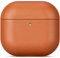 LOPIE Handgefertigte Hülle für AirPods 4 / AirPods 4 mit aktiver Geräuschunterdrückung Lederhülle, vollständig umwickelt mit genarbtem Leder, schützende Hartschalenhülle für AirPods der 4. Generation