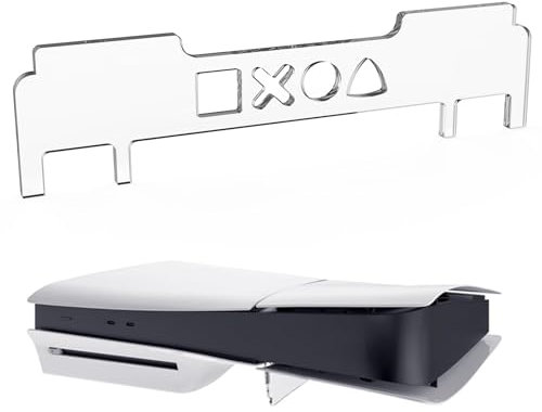 YIBEICO Support horizontal pour PS5 Slim, support en acrylique transparent compatible avec Sony PlayStation 5 Slim Disc Edition, support plat (1 pièce parallèle)