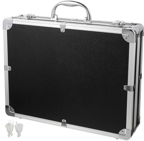 FOYTOKI Aluminiumlegerung Werkzeugkasten Mit Großem Fassungsvermögen Multifunktionale Abschließbare Aufbewahrungsbox Für Medizin Und Kosmetik Tragbarer Handgriff Für Zuhause Büro Und Reise