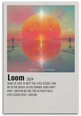 Imagine Dragons LoomArtist Album Cover Poster Leinwand Gemälde Poster Ölgemälde Druck Poster Kunstalbum Home Painting Wohnzimmer Dekoration Leinwand Art Deco Wanddekoration 30 x 45 cm Unframe