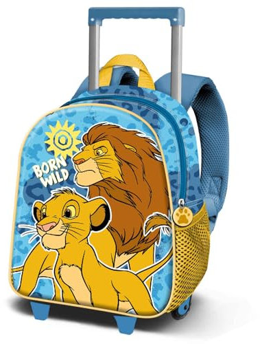 Disney Der König der Löwen Wild-Kleiner 3D Rucksack mit Rädern, Blau, 26 x 34 cm, Kapazität 7 L