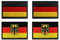 Mini Deutsche Flagge Patch 4 Stück Gestickt Abzeichen Deutsch Applikationen für Kleidung Taschen Rucksack Uniform Weste Hundegeschirr Militär Taktisch Draussen Jersey