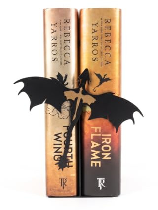 Décoration d'étagère en Forme de Dragon Fantastique – Serre-Livres en métal pour lecteurs de Fantaisie et Amateurs de Livres, décoration d'étagère Debout de 17 cm de Large