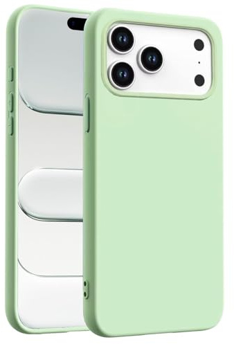 Verco Handyhülle für iPhone 17 Pro Max Hülle, Case Silikon Gel [weiches Innenfutter] Schutzhülle für iPhone 17 Pro Max Case stoßfest, Grün