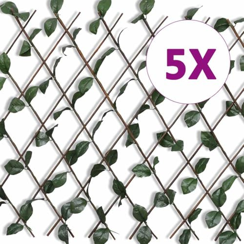 Générique Clôture en Treillis de Saule 5 pcs 180x90 cm Quincaillerie Clôtures & barrières Panneaux de clôture (Poids 6.1KG)